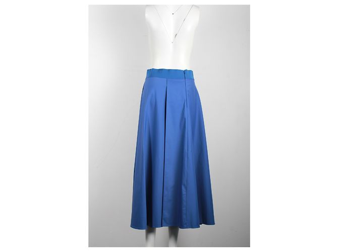 Falda midi circular Sportmax de algodón azul - vista 7