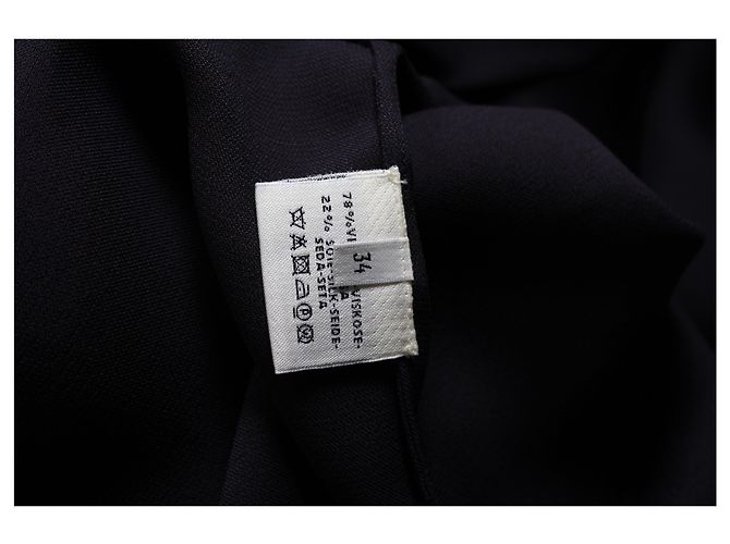 Hermès Abito Hermes con maniche a quarti in viscosa blu navy Blu chiaro - vista 10