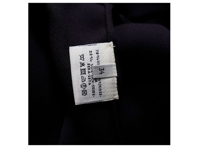 Hermès Abito Hermes con maniche a quarti in viscosa blu navy Blu chiaro - vista 5
