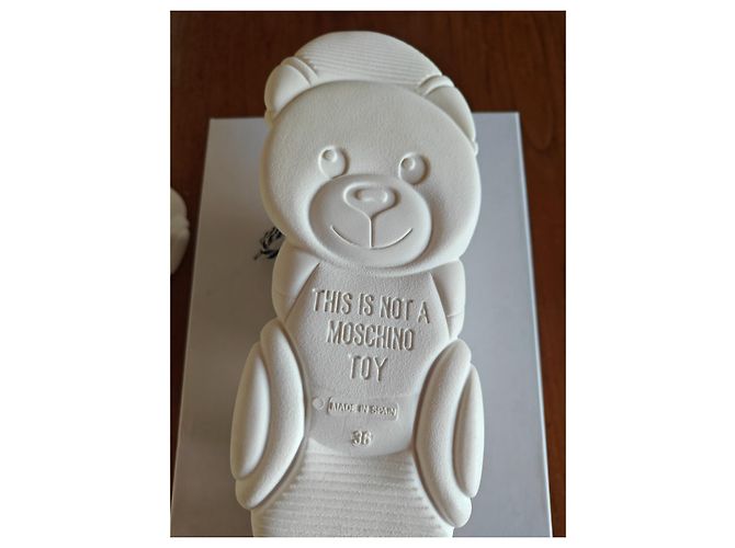 Sneakers Moschino Teddy Bianco - vista 6