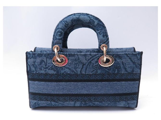 NUOVA BORSA A MANO CHRISTIAN DIOR LADY D-JOY MEDIA IN DENIM - vista 2