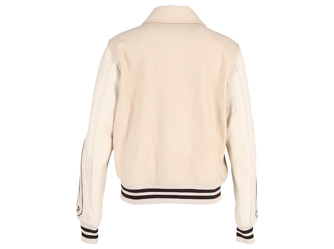 Jaqueta Amiri Bones Varsity em lã bege - vista 3
