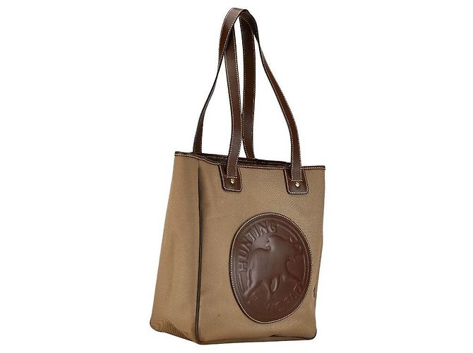 & Other Stories Bolsa tote de lona e couro Hunting World marrom - vista 2