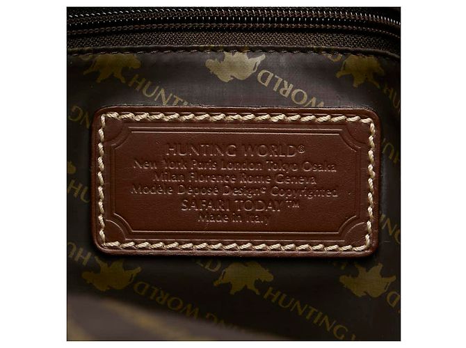 & Other Stories Bolsa tote de lona e couro Hunting World marrom - vista 7