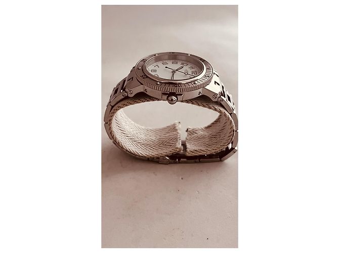 Relógio Hermès Clipper GM Aço Mostrador Branco - vista 4