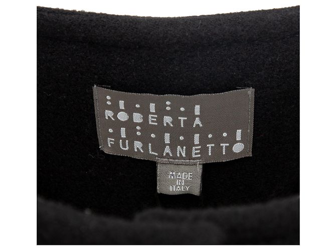 Autre Marque Abrigo Roberta Furlanetto con pliegues en la espalda Negro - vista 12