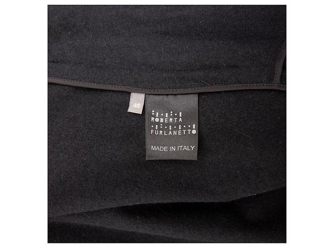 Autre Marque Abrigo Roberta Furlanetto con pliegues en la espalda Negro - vista 13