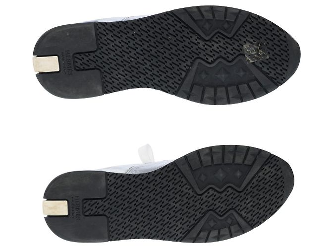 Hermès Sapato HERMES em couro prateado - 101922 Prata - vista 9