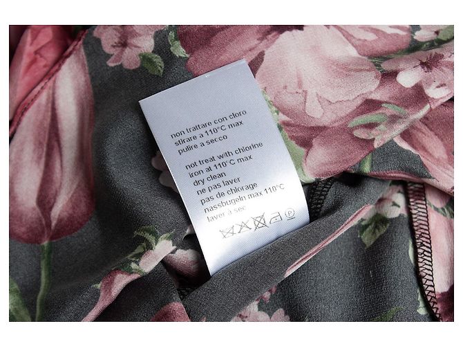 Flavio Castellani, schwarzes Kleid mit Blumendruck Mehrfarben - Ansicht 5