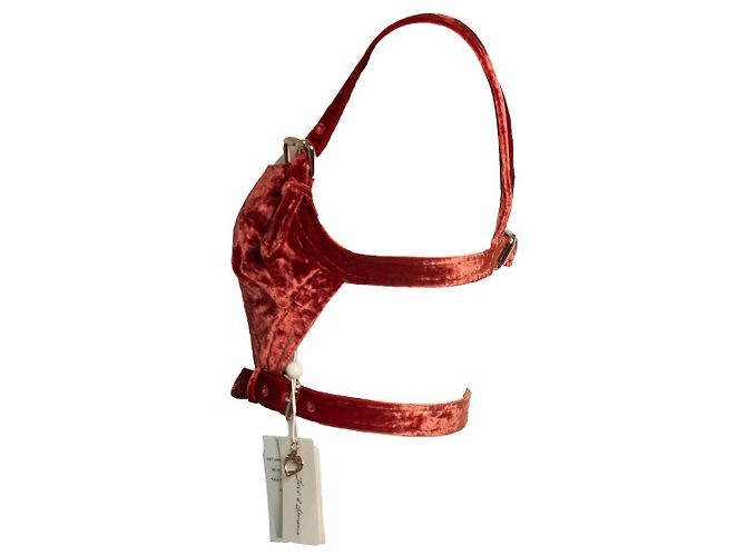 Autre Marque Per amore e limoni, Top in velluto Marrone Rosso - vista 2