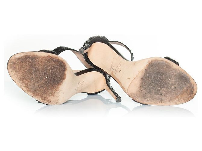 Giuseppe Zanotti, Python-Sandalen in Schwarz - Ansicht 7