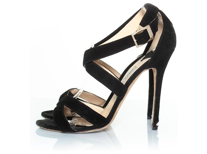 Jimmy Choo, sandali con cinturino in pelle scamosciata Nero - vista 5