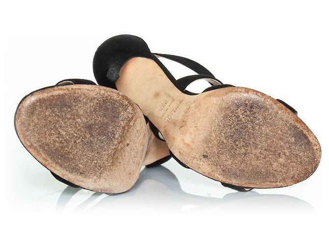 Jimmy Choo, sandali con cinturino in pelle scamosciata Nero - vista 7