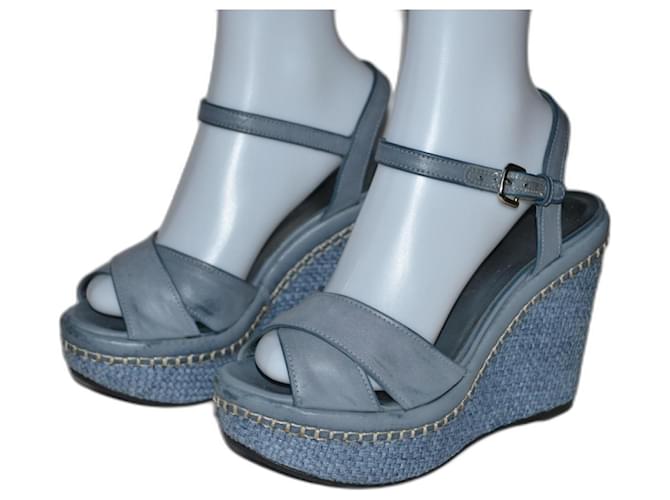 stuart weitzman blue wedges