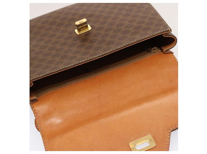 Céline CELINE Borsa a mano in tela macadam PVC 2modo Brown Auth 75809 Marrone - vista 10