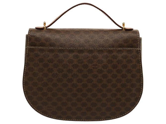 Céline CELINE Borsa a mano in tela macadam PVC 2modo Brown Auth 75809 Marrone - vista 2