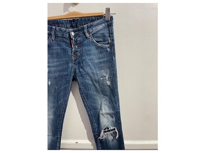 Jeans DSQUARED2 T.FR 34 Cotone Blu - vista 2