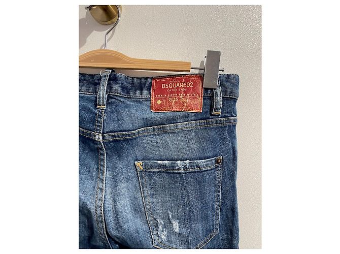 Jeans DSQUARED2 T.FR 34 Cotone Blu - vista 4