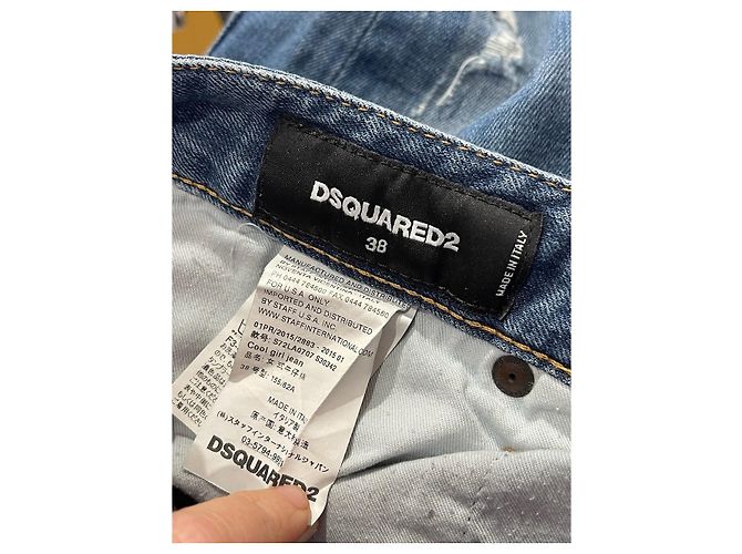 Jeans DSQUARED2 T.FR 34 Cotone Blu - vista 5