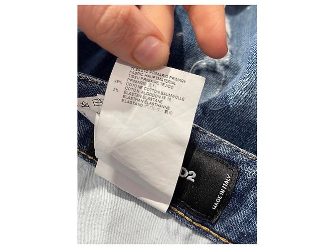 Jeans DSQUARED2 T.FR 34 Cotone Blu - vista 6