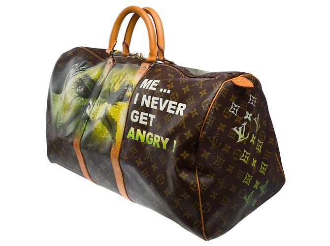LOUIS VUITTON Keepall Bag in Brown Canvas - 33355121046 - view 5