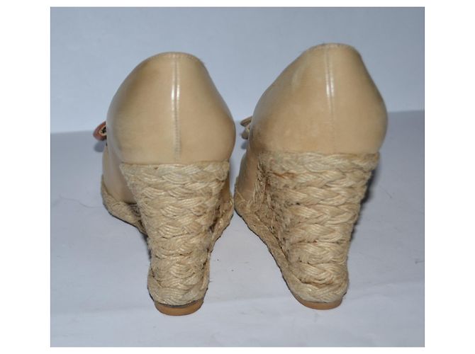 Stuart Weitzman Espadrilles aus Leder beige orange - Ansicht 4