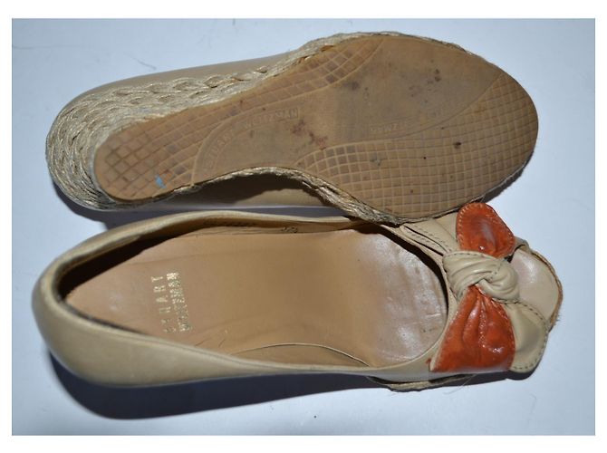 Stuart Weitzman Espadrilles aus Leder beige orange - Ansicht 5