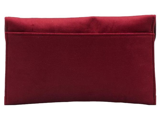 Swarovski Wildleder Clutch Tasche Rot - Ansicht 3
