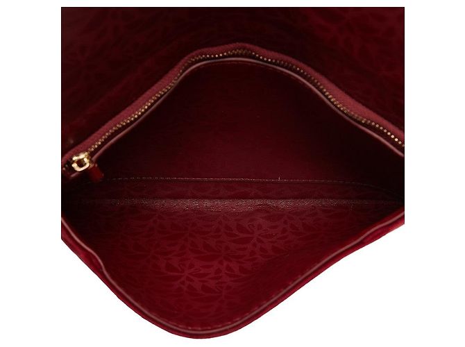 Swarovski Wildleder Clutch Tasche Rot - Ansicht 5
