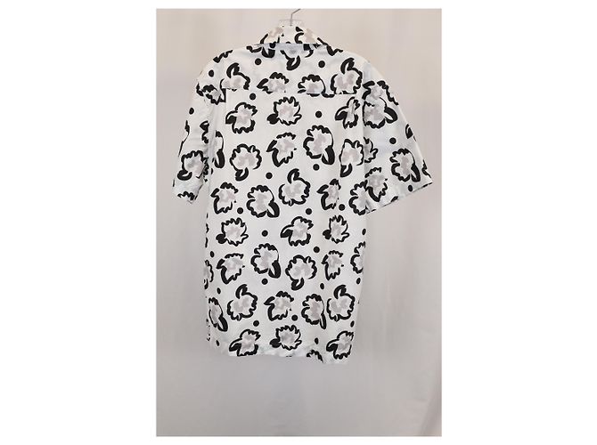 Autre Marque Sr. P. Camisa Estampada em Algodão Branco - vista 6