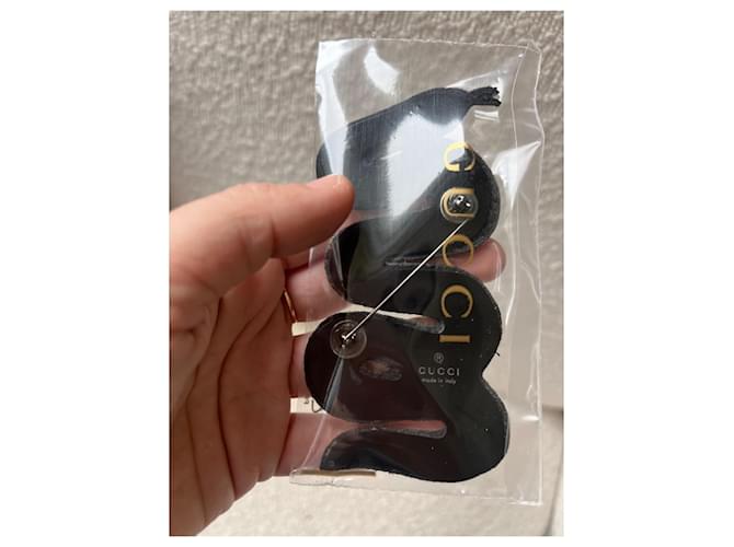 Spilla Gucci serpente argento e verde - vista 2