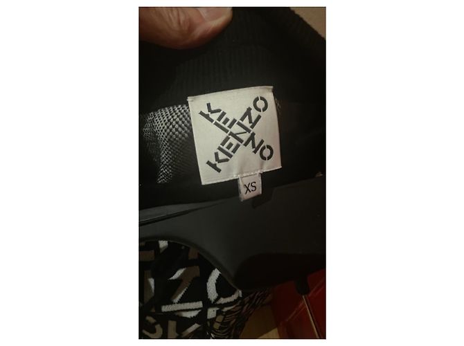 Kenzo Hose mit Monogramm Print Schwarz Weiß - Ansicht 6