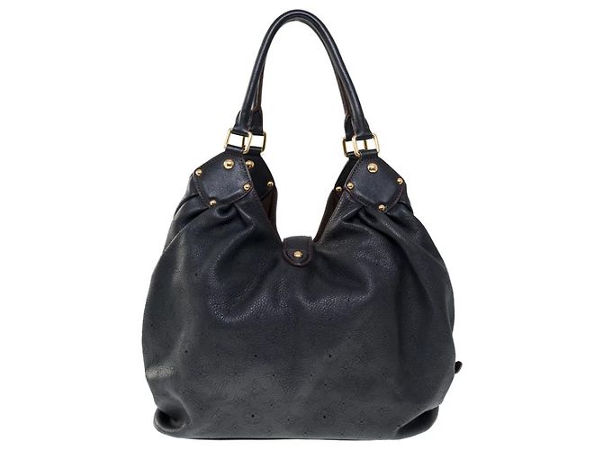 Borsa a mano Louis Vuitton Mahina Monogramma Nera Pelle Nero - vista 3