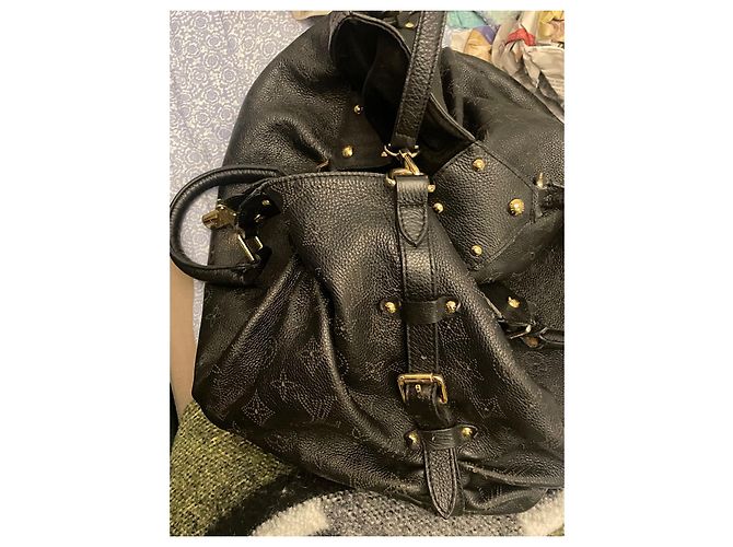Borsa a mano Louis Vuitton Mahina Monogramma Nera Pelle Nero - vista 7