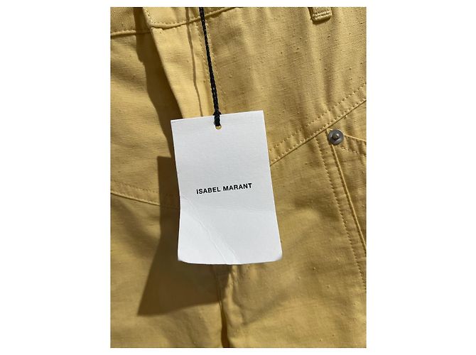 Jeans ISABEL MARANT T.FR 34 Algodón Amarillo - vista 4