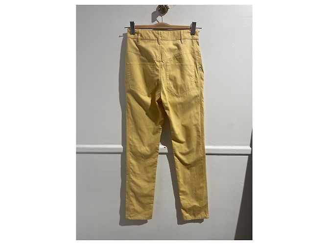 Jeans ISABEL MARANT T.FR 34 Algodón Amarillo - vista 5