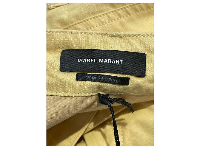 Jeans ISABEL MARANT T.FR 34 Algodón Amarillo - vista 6