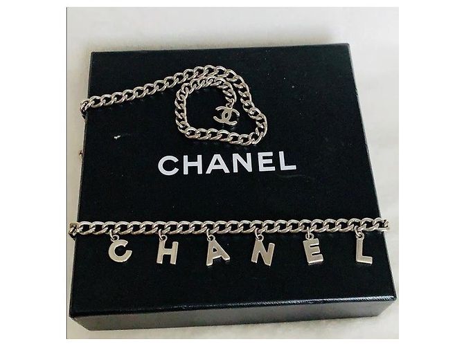 Cadena de cinturón y pulsera con logo CC de CHANEL Hardware de plata - vista 2