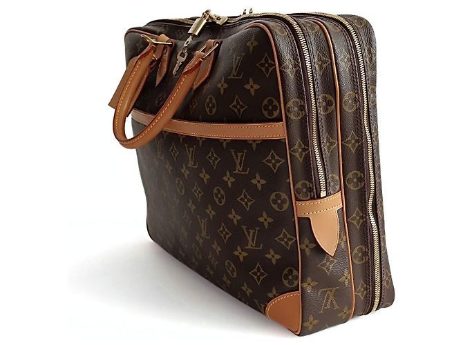 Borsa porta documenti da viaggio con monogramma Louis Vuitton Sirius Marrone - vista 2