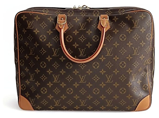 Borsa porta documenti da viaggio con monogramma Louis Vuitton Sirius Marrone - vista 3