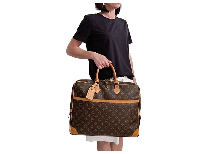 Borsa porta documenti da viaggio con monogramma Louis Vuitton Sirius Marrone - vista 7