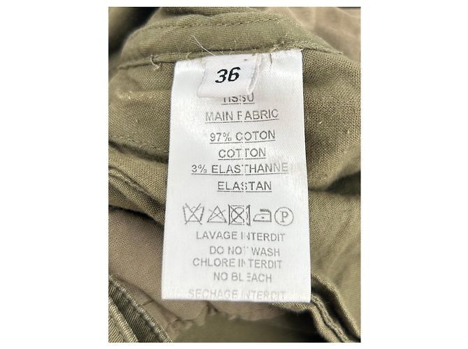 Pantalones Balmain T.FR 36 Algodón Caqui - vista 4