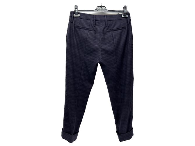 Pantalones Prada T.IT 40 Lana Azul marino - vista 2