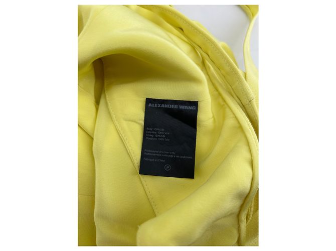 Vestido Alexander Wang T.US 2 de seda Amarillo - vista 5