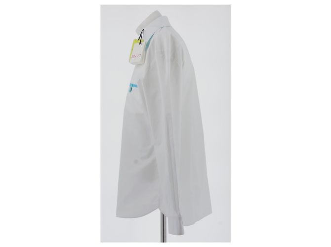 Camicie Emilio Pucci T. Internazionale XL Cotone Bianco - vista 3