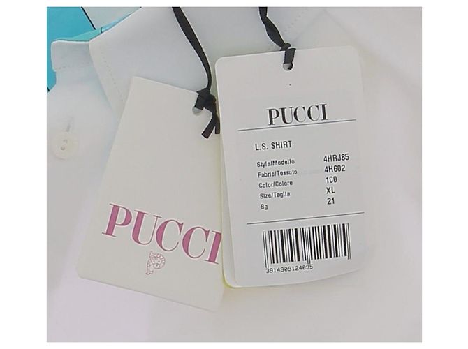 Camicie Emilio Pucci T. Internazionale XL Cotone Bianco - vista 5