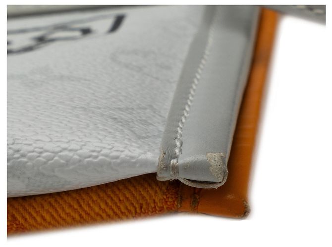 Messenger piatta foderata in Antartica con monogramma grigio Louis Vuitton Marrone - vista 12