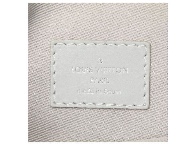 Messenger piatta foderata in Antartica con monogramma grigio Louis Vuitton Marrone - vista 7