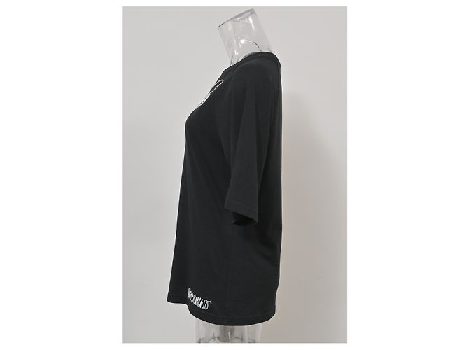 Camiseta Moschino con cara bordada de algodón negro - vista 7