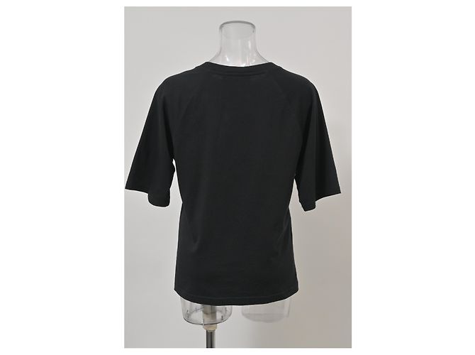 Camiseta Moschino con cara bordada de algodón negro - vista 8